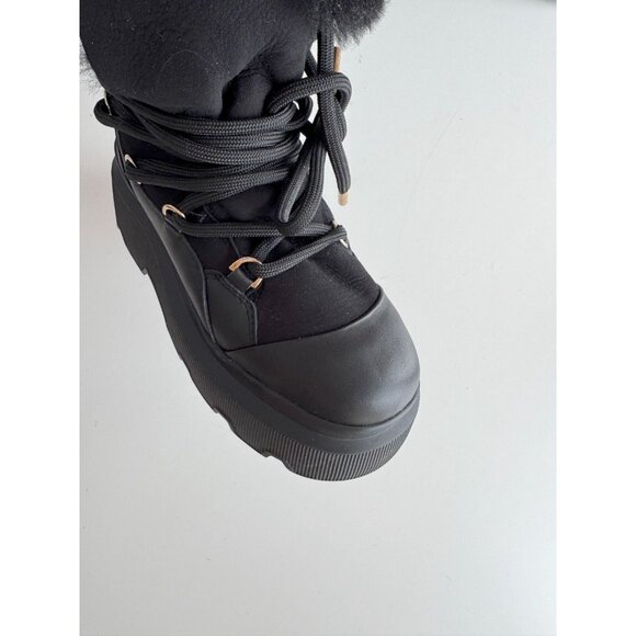 NWOB INUIKII Endurance Trekking Black Leather Shearling Winter Boots, Size 36 - Picture 5 of 16